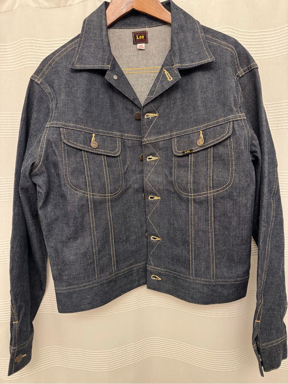 Lee Indigo Denim Trucker Jacket with Contrast Stitching